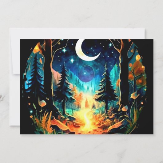 Mystiek Grove Boho Baby shower Kaart (Achterkant)