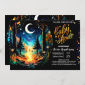 Mystiek Grove Boho Baby shower Kaart (Voorkant / Achterkant)