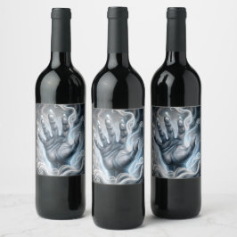 Mystiek Hand Wijn Label Etiket