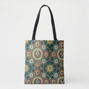 Mystiek Heilig Ontwerp - Spiritueel Mandala Patroo Tote Bag