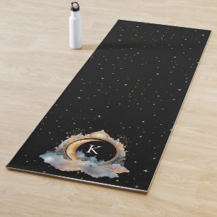 Mystiek hemels blauw goud yogamat