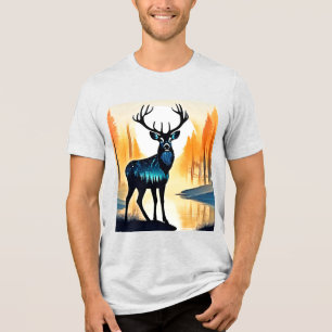 Mystiek hertenbos Tri-Blend shirt