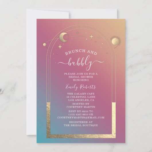 Mystiek Jewel Gold hemels Vrijgezellenfeest Kaart (Voorkant)