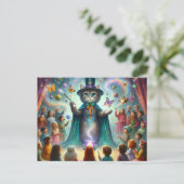 Mystiek Kat 1 Briefkaart (Staand voorkant)