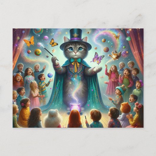 Mystiek Kat 1 Briefkaart (Voorkant)