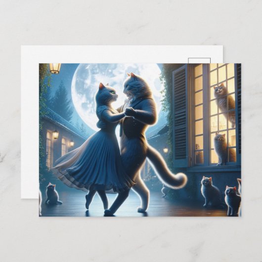 Mystiek Kat dansen 2 Briefkaart (Voorkant / Achterkant)