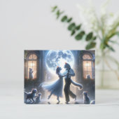 Mystiek Kat dansen Briefkaart (Staand voorkant)