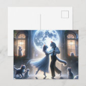 Mystiek Kat dansen Briefkaart (Voorkant / Achterkant)