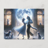 Mystiek Kat dansen Briefkaart (Voorkant)