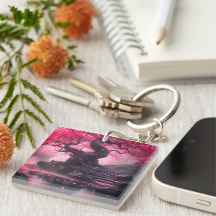 Mystiek Kersenbloesempad – betoverde trap Sleutelhanger