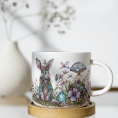 Mystiek konijn met paddenstoelen koffiemok