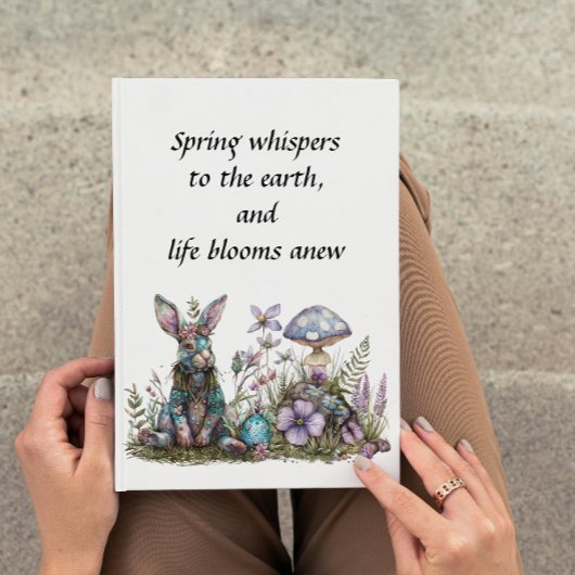 Mystiek konijn met paddenstoelen notitieboek