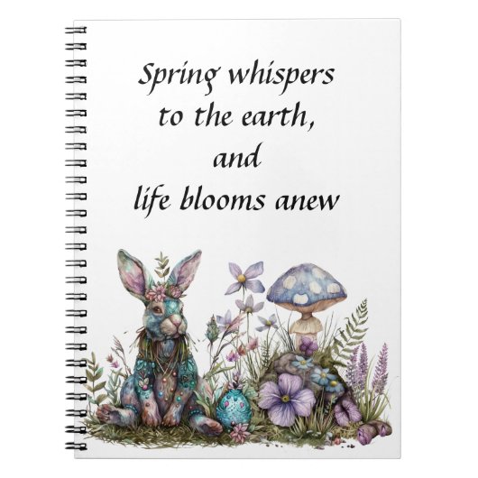 Mystiek konijn met paddenstoelen notitieboek (Voorkant)