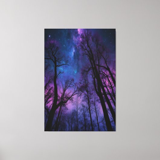 Mystiek Kosmisch Bos Canvas Muurkunst – Dromerig (Voorkant)