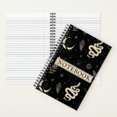 Mystiek Kosmisch met slangen, varens, sterren en m Notitieboek (Binnen)