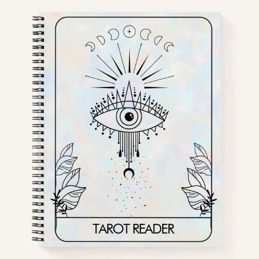 Mystiek Kwaad Oog Hemelse Tarot Holografisch Notitieboek (Voorkant)