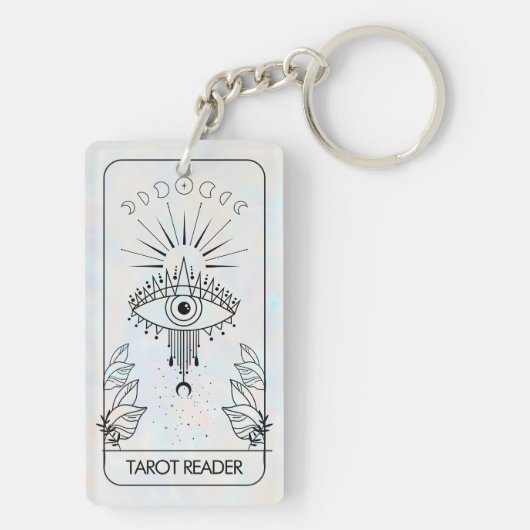 Mystiek Kwaad Oog Hemelse Tarot Holografisch Sleutelhanger (achterkant)