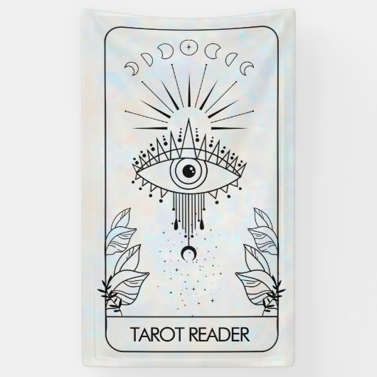Mystiek Kwaad Oog Hemelse Tarot Holografisch Spandoek (Verticaal)