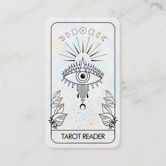 Mystiek Kwaad Oog Hemelse Tarot Holografisch Visitekaartje (Voorkant)