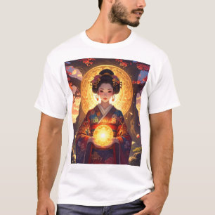 Mystiek Licht – Kimono Genade en Hemelse Kracht T-shirt