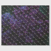 Mystiek Lila Crescent Moon Wrapping Paper Cadeaupapier (Vlak)