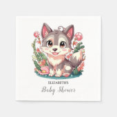 Mystiek Lovely Wolf Baby shower Servet (Voorkant)