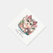 Mystiek Lovely Wolf Baby shower Servet (Hoek)