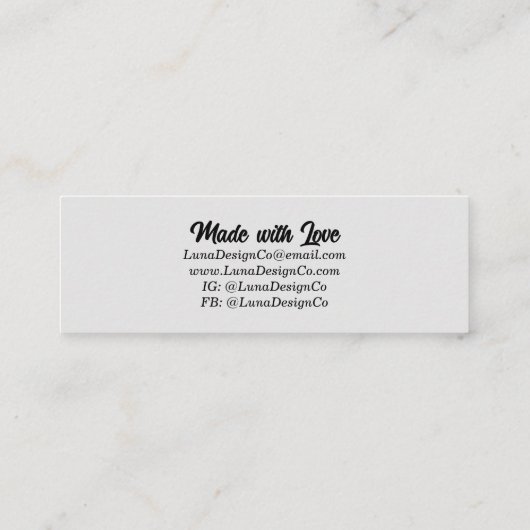 Mystiek Luna Moth Sieraden Stud Visitekaartje (Achterkant)