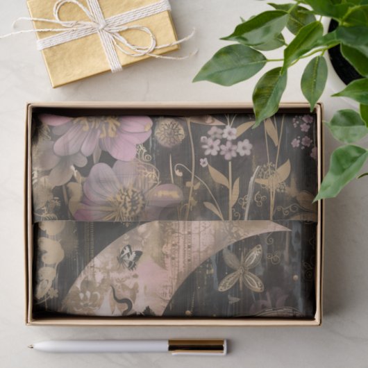 MYSTIEK MAAN EN MOT DECOUPAGE TISSUEPAPIER (Geschenk)