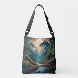 Mystiek maanlicht Oerwoud - Natuur's sereniteit Crossbody Tas