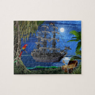 Mystiek Maanlicht Piratenschip Legpuzzel