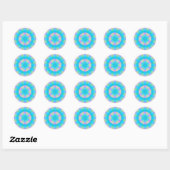 Mystiek mandala symbool ronde sticker (Vel)