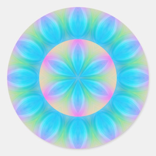 Mystiek mandala symbool ronde sticker (Voorkant)