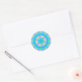 Mystiek mandala symbool ronde sticker (Envelop)