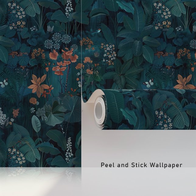 Mystiek Midnight Oerwoud Wallpaper Peel & Stick Behang (Creator heeft geüpload)