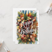 Mystiek Mooi Seizoen Herfst Herfst Gelukkige Verja Kaart (Voorkant / Achterkant in situ)