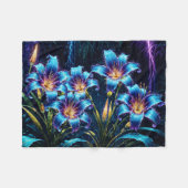 Mystiek neon botanische natuur geïnspireerd ontwer fleece deken (Voorkant (Horizontaal))