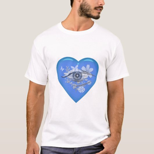Mystiek Oog Bloemhart T-shirt (Voorkant)