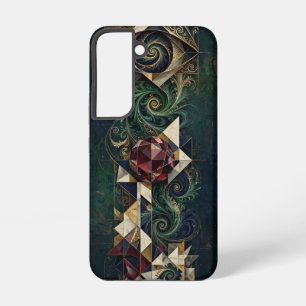 Mystiek oog Emerald Goud Robijn Geometrische Luxe  Samsung Galaxy Hoesje