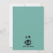 Mystiek Oog Fortuin Spooky Mint Halloween Party Kaart (Achterkant)
