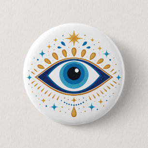 Mystiek oog ronde button 5,7 cm