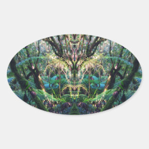 mystiek ovale sticker