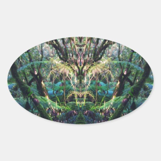 mystiek ovale sticker (Voorkant)