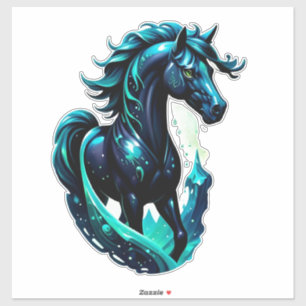 Mystiek Paard Met Sterrenmanen Sticker