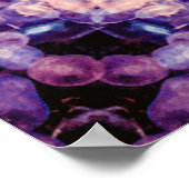 Mystiek Paarse Bioluminescente Kaleidoscoop Art Poster (Hoek)