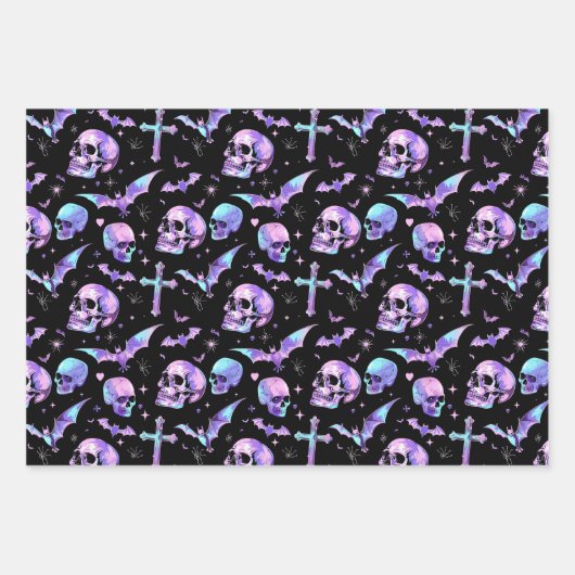 Mystiek Paarse Gotisch Inpakpapier Vel (Voorkant 2)