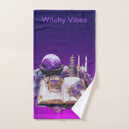 Mystiek Paarse kristal en Tarot geïnspireerd ontwe Bad Handdoek