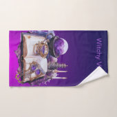 Mystiek Paarse kristal en Tarot geïnspireerd ontwe Bad Handdoek (Handdoek)