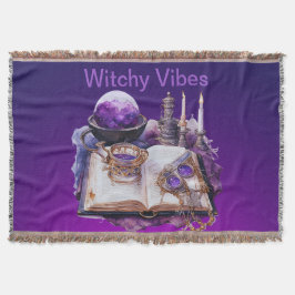 Mystiek Paarse kristal en Tarot geïnspireerd ontwe Deken