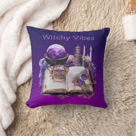 Mystiek Paarse kristal en Tarot geïnspireerd ontwe Kussen